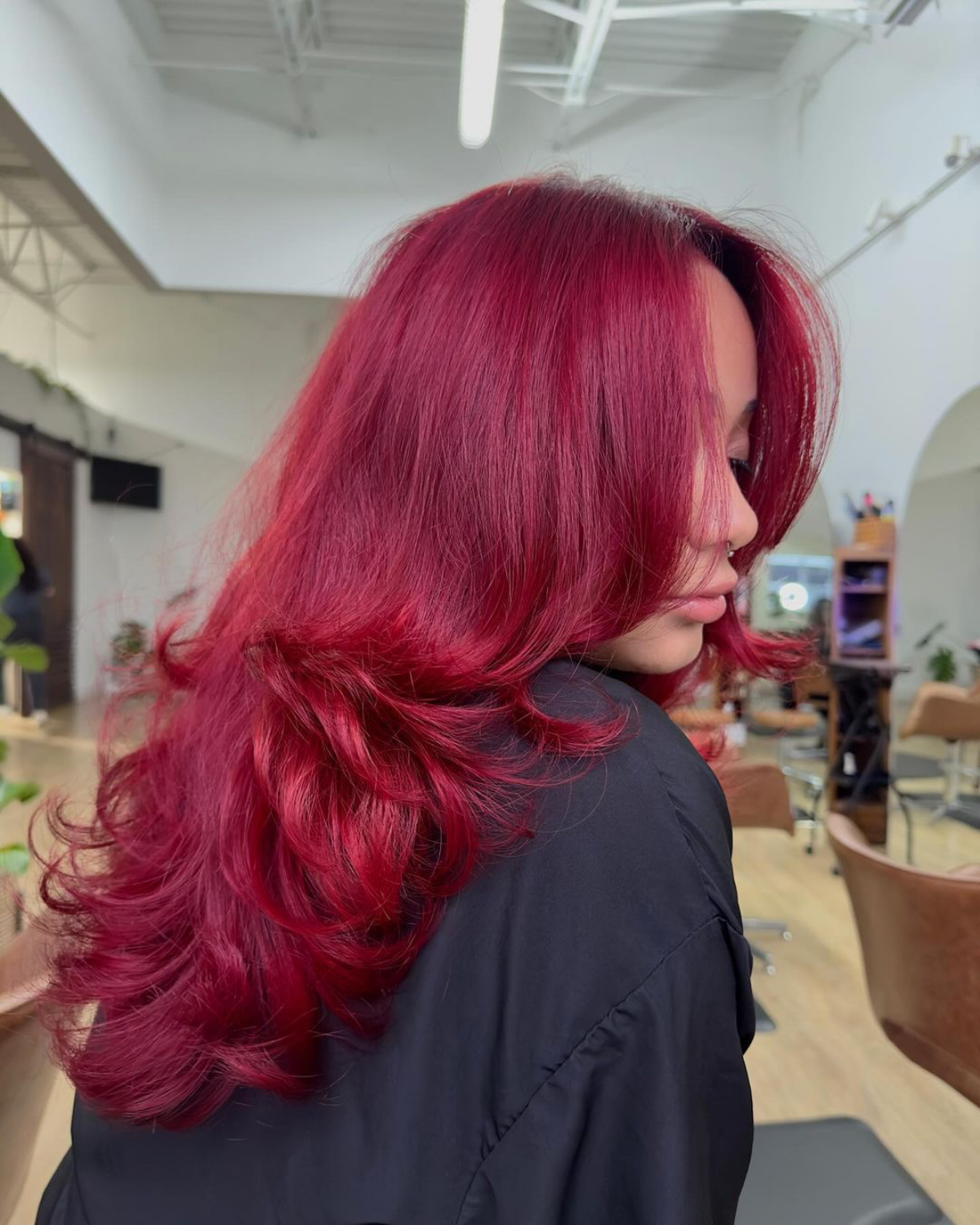 red hairstyle cherry red hairstyle