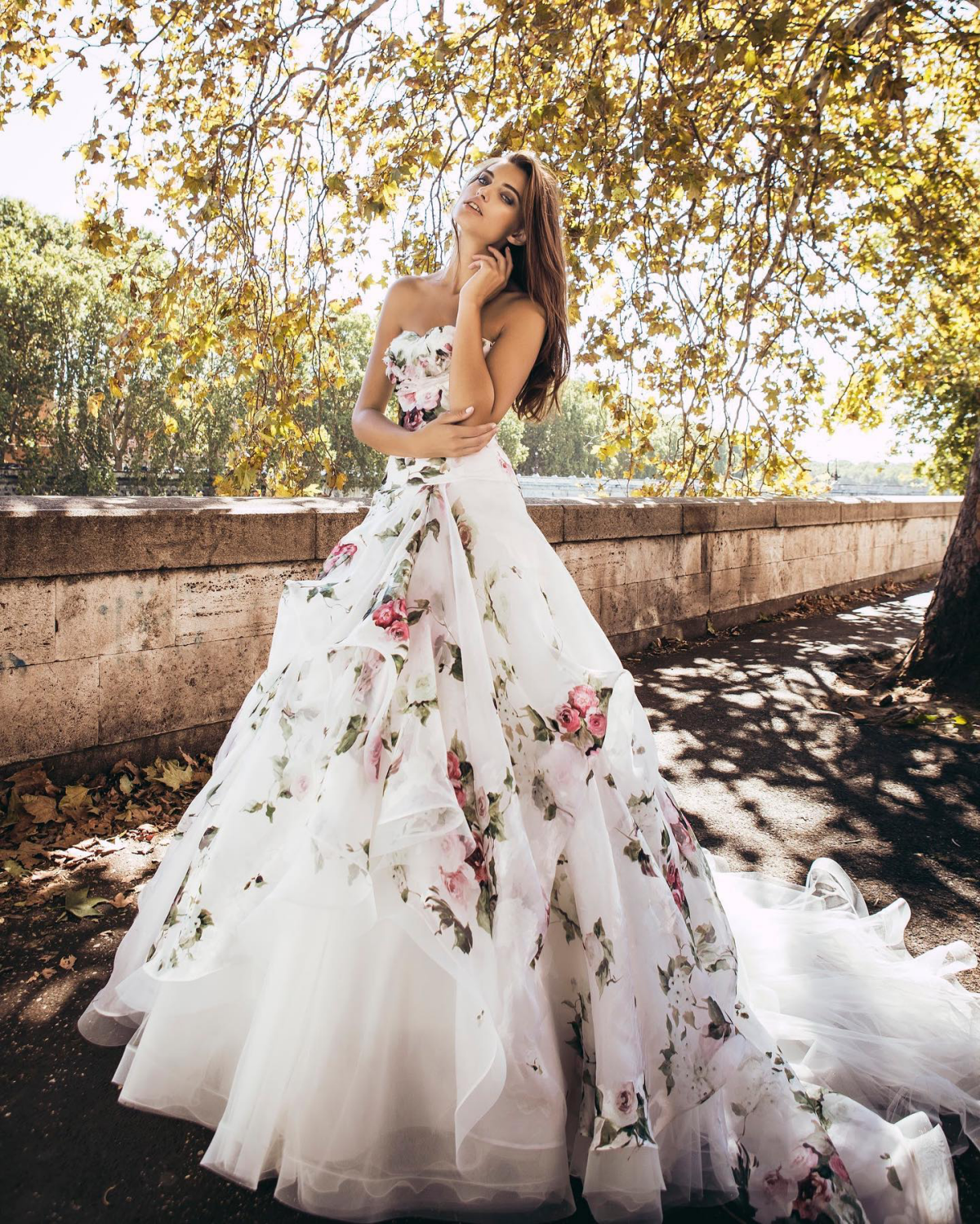 rose wedding dress