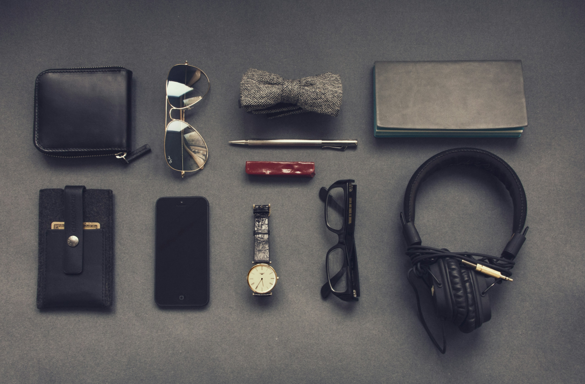 selection of man accessories