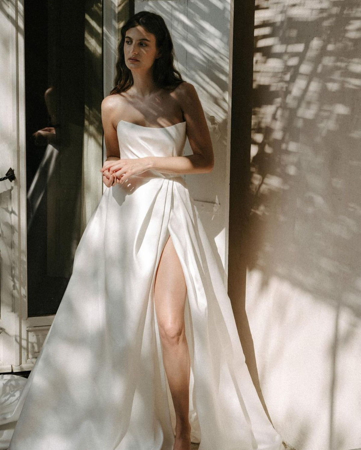 simple white wedding dress