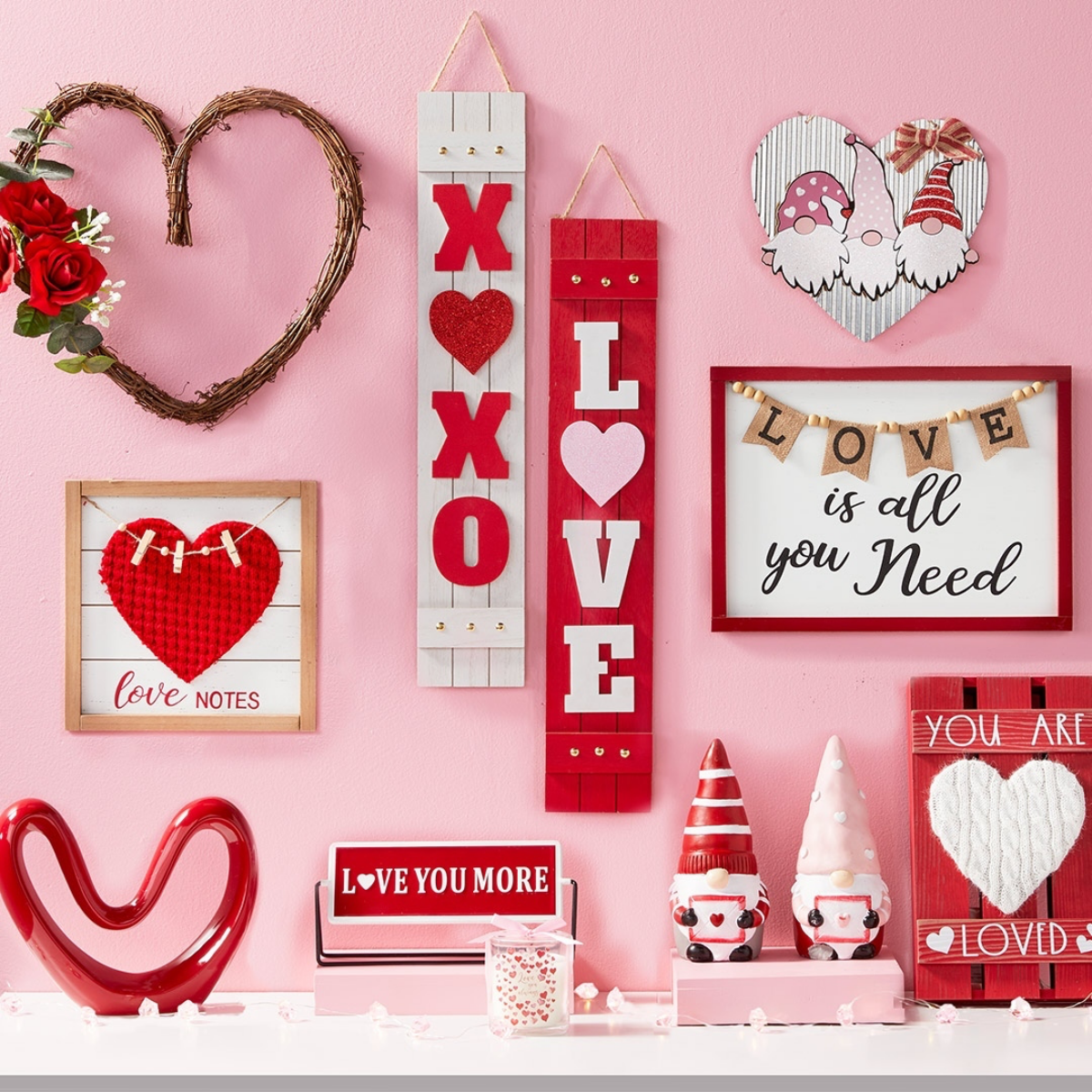 valentines day decor multiple valentines day signs