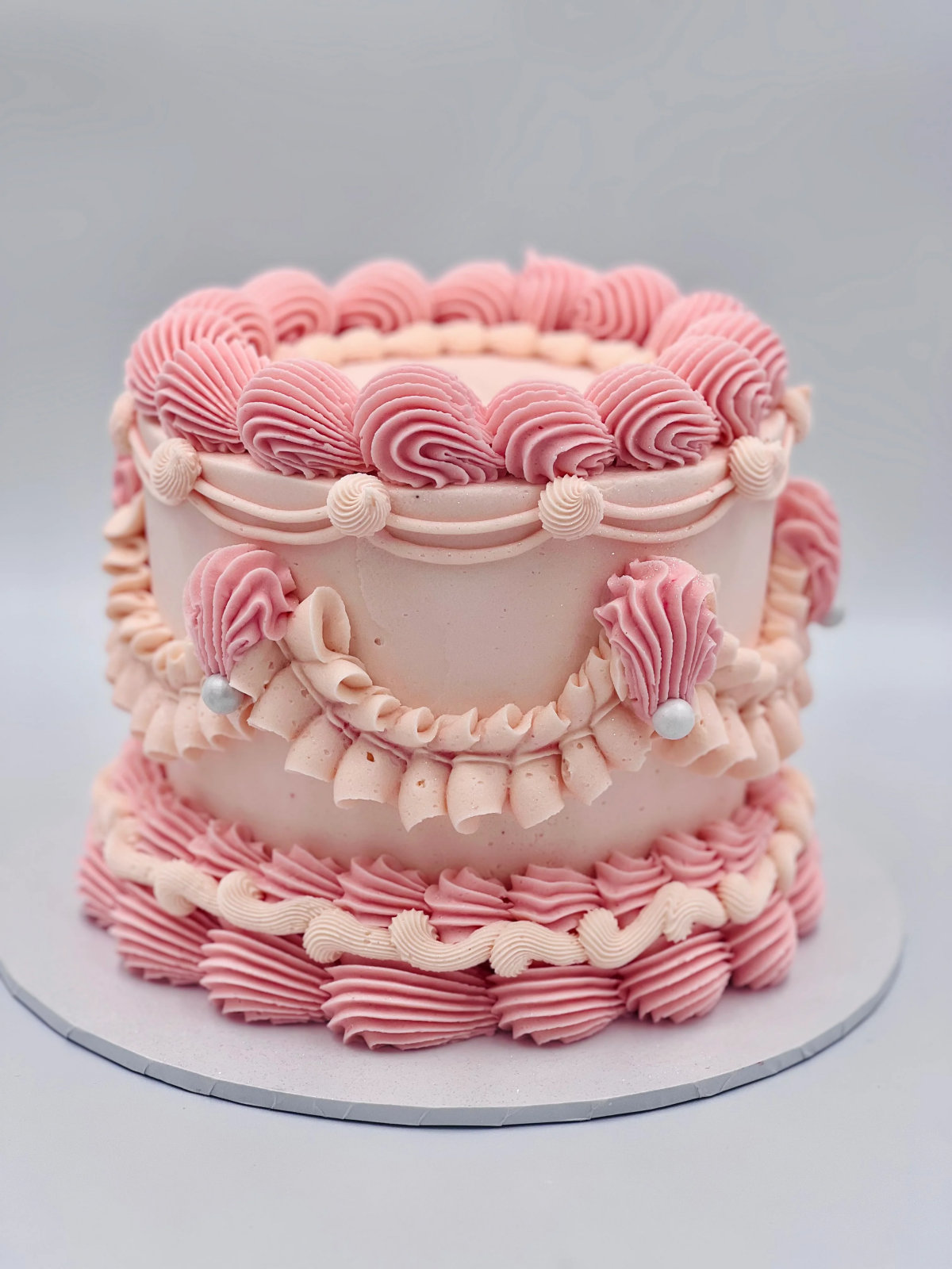 vintage cake decorations pink