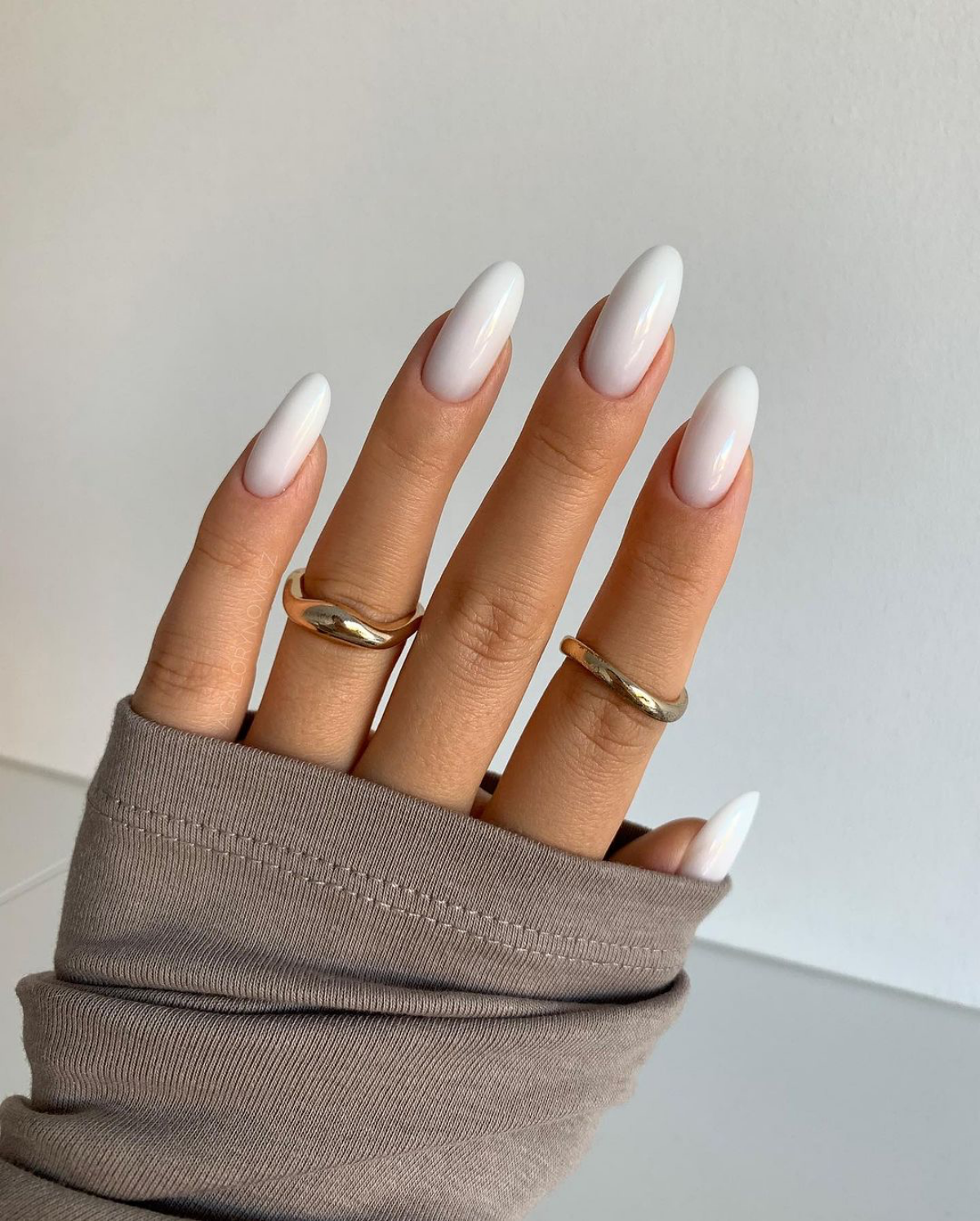 wedding nails pure white nails