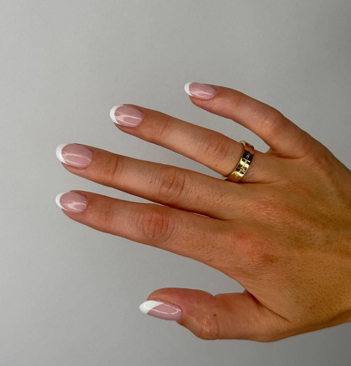 wedding nails white french tip