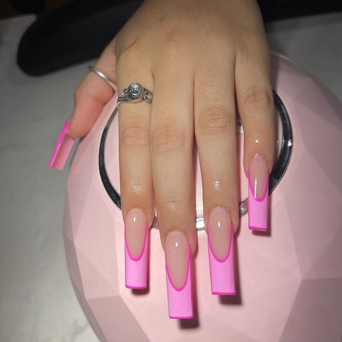 barbie pink french tips