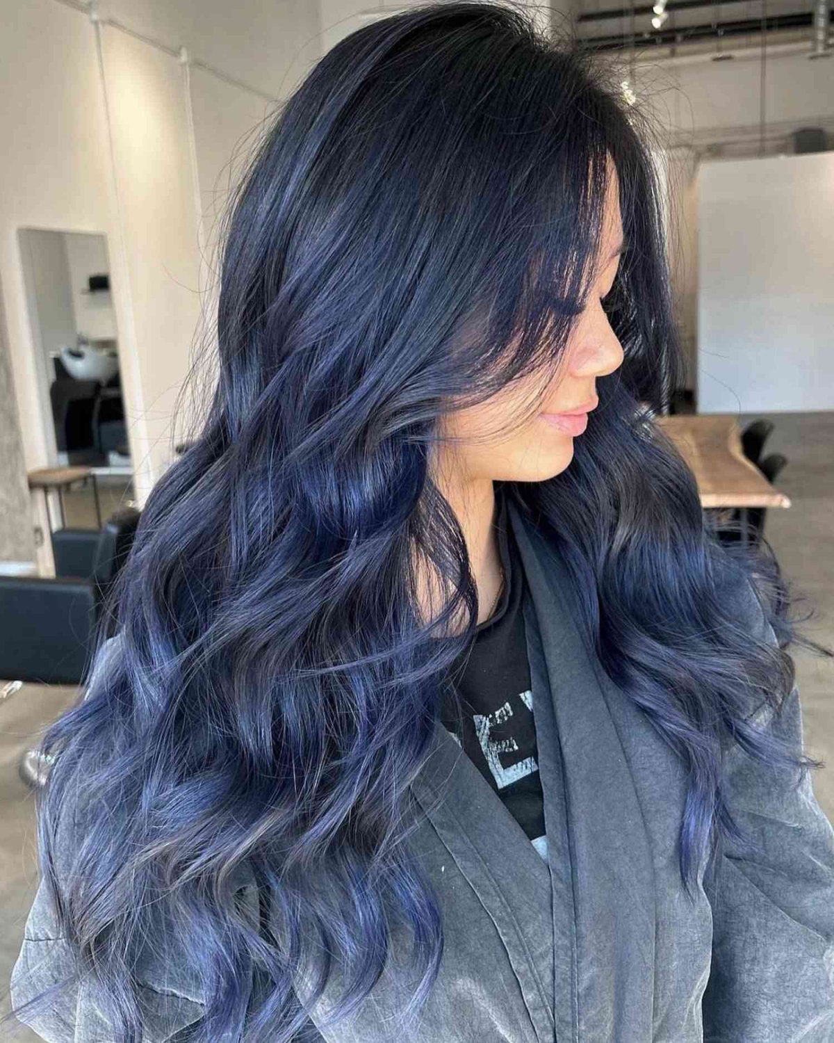 black and blue hair dye