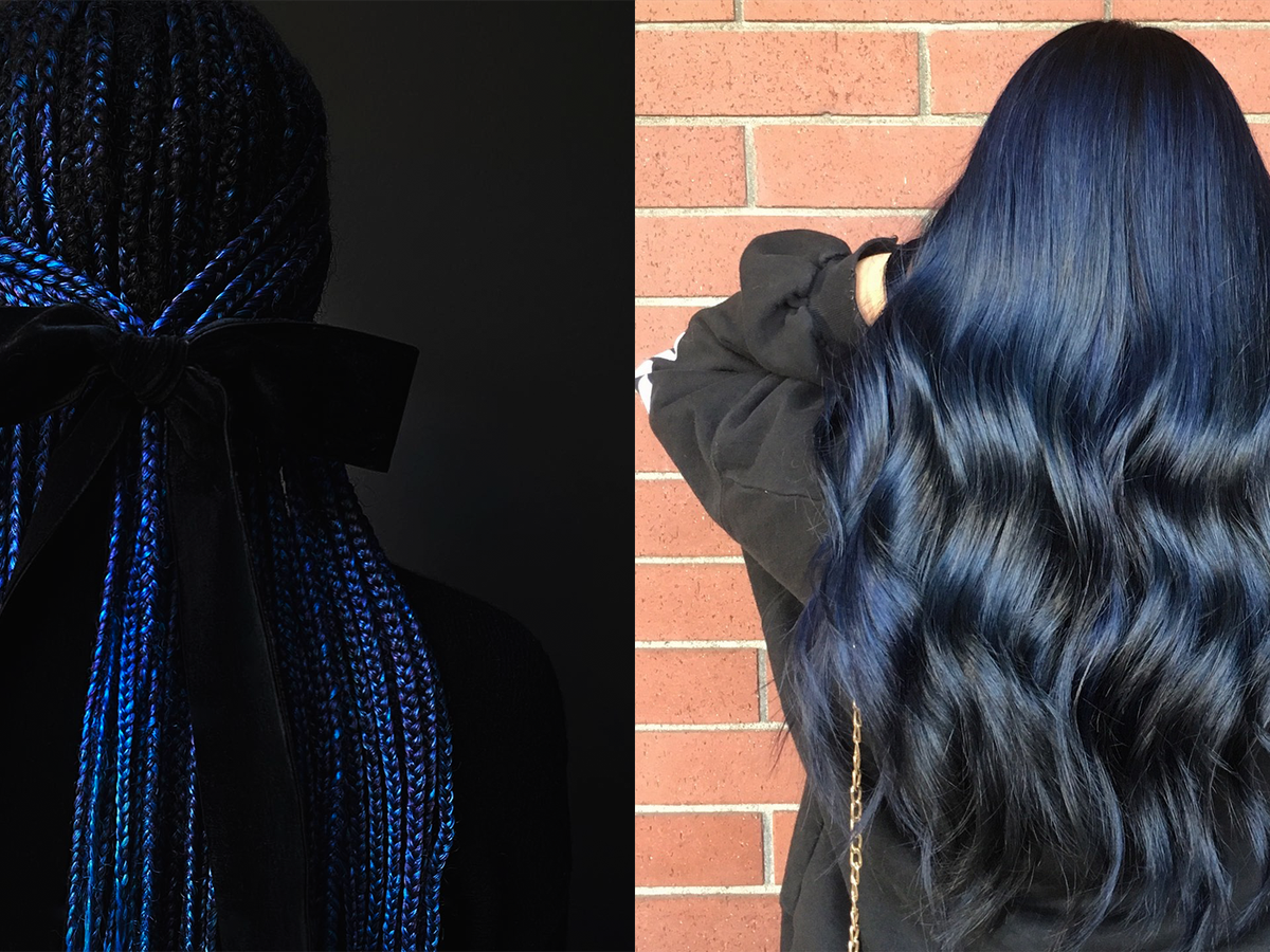 black blue hair dye