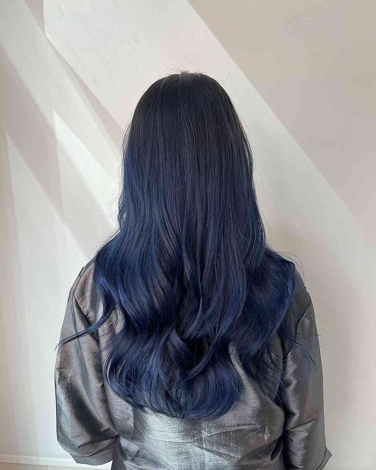 black hair with blue tint