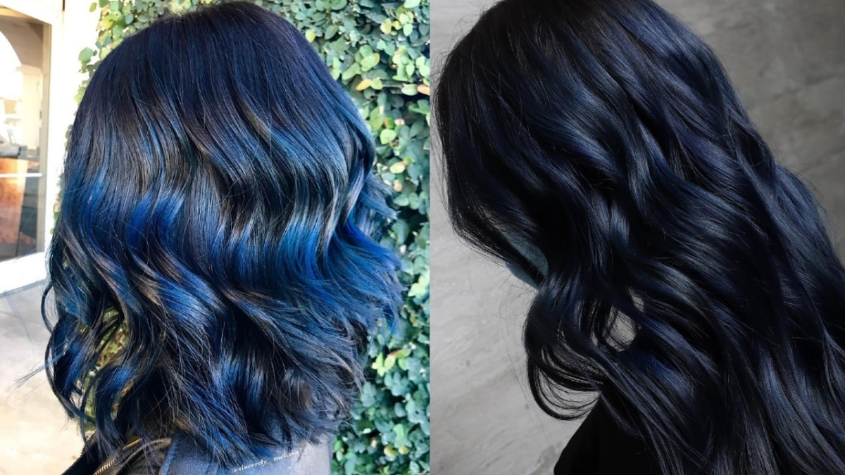blue hair highlights for black hair