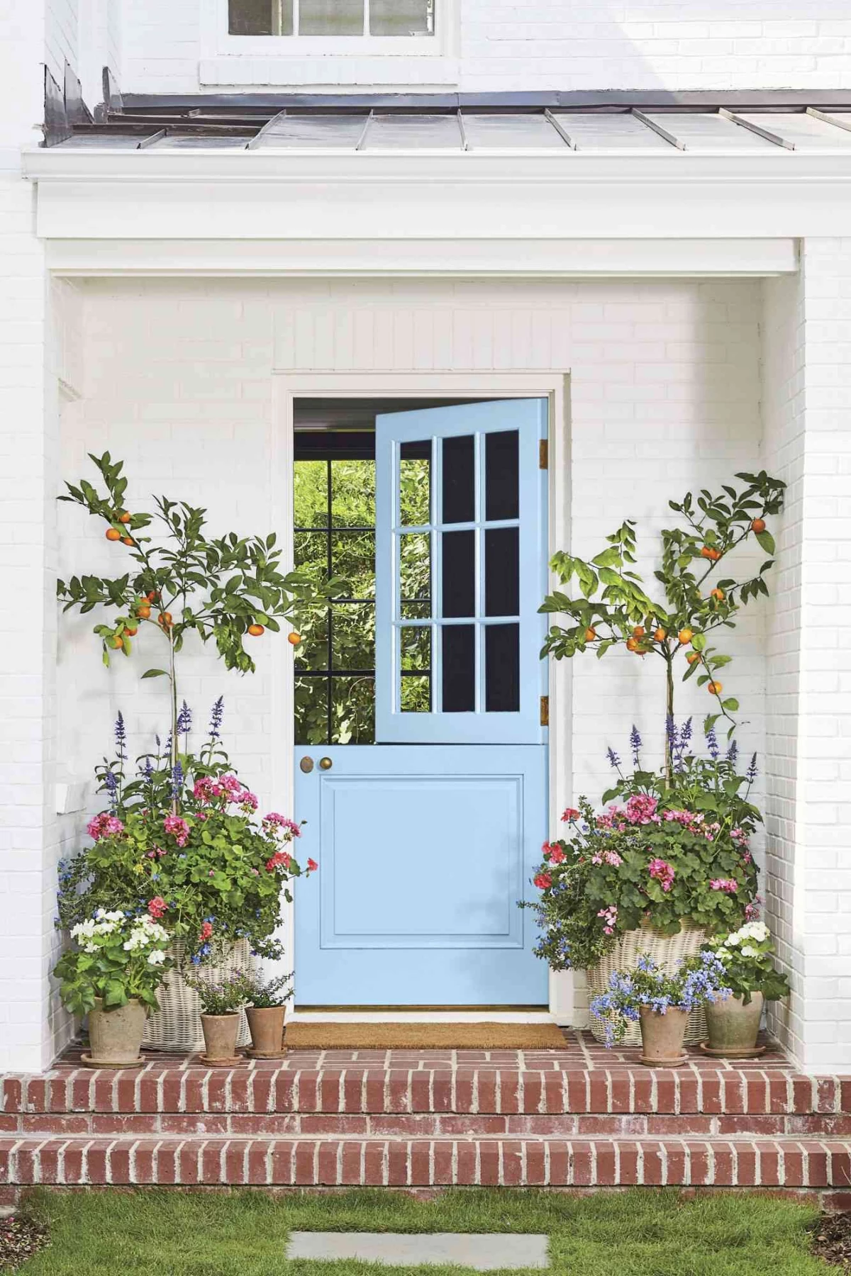 blue house front door color