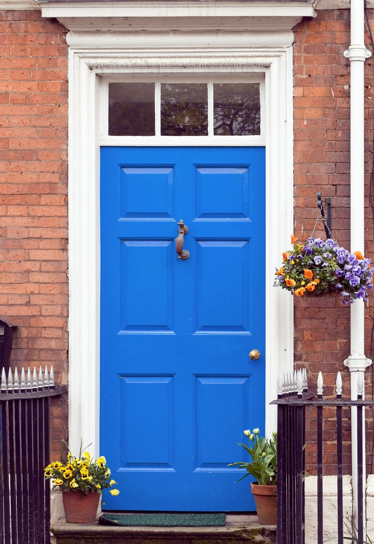blue house front door colors