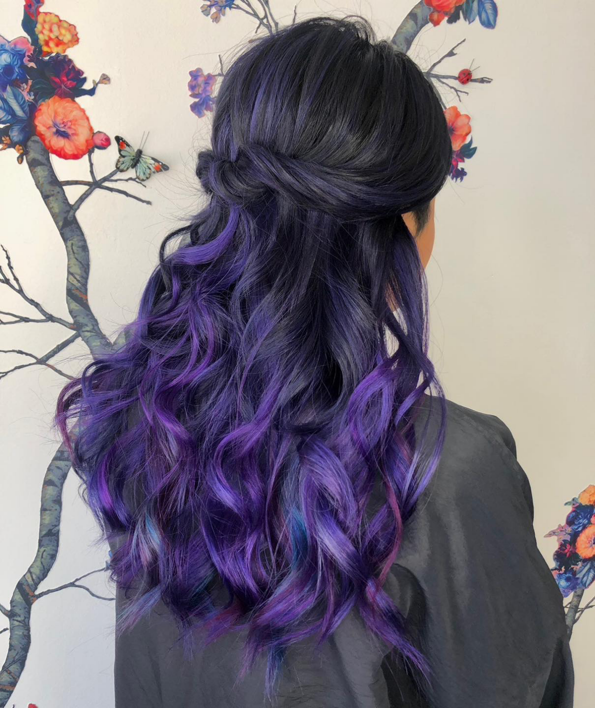 blue purple ombre hair color purple ombre on black hair
