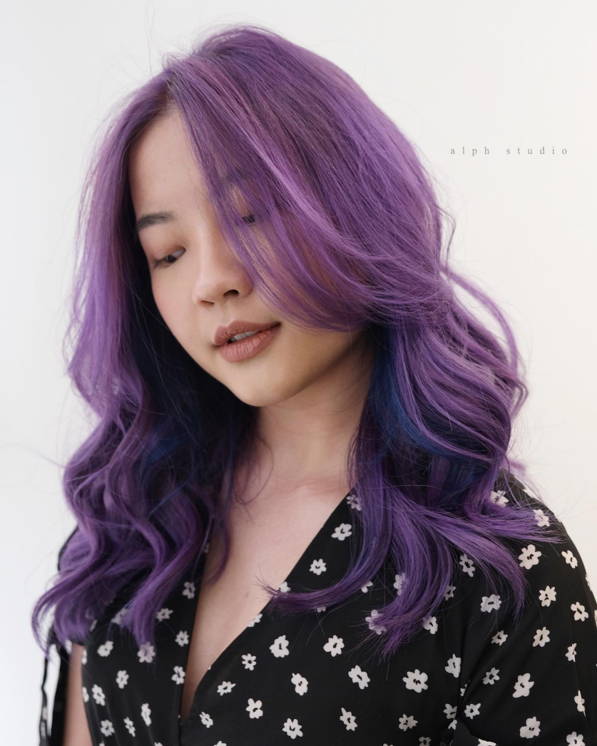 blue purple ombre hair