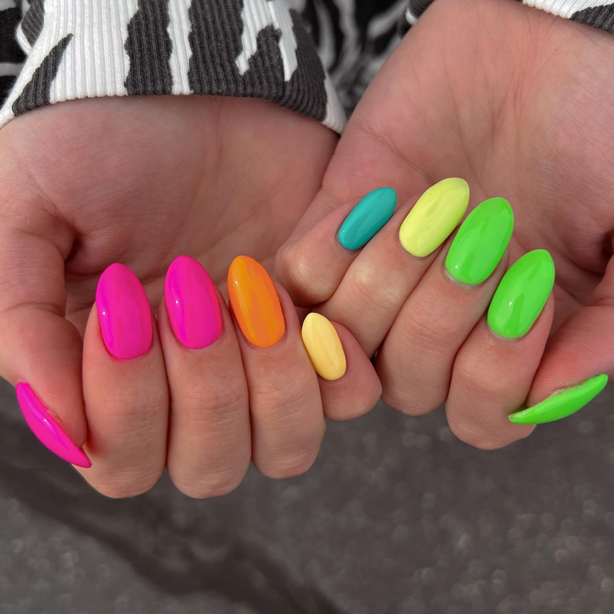 bright colorful nails