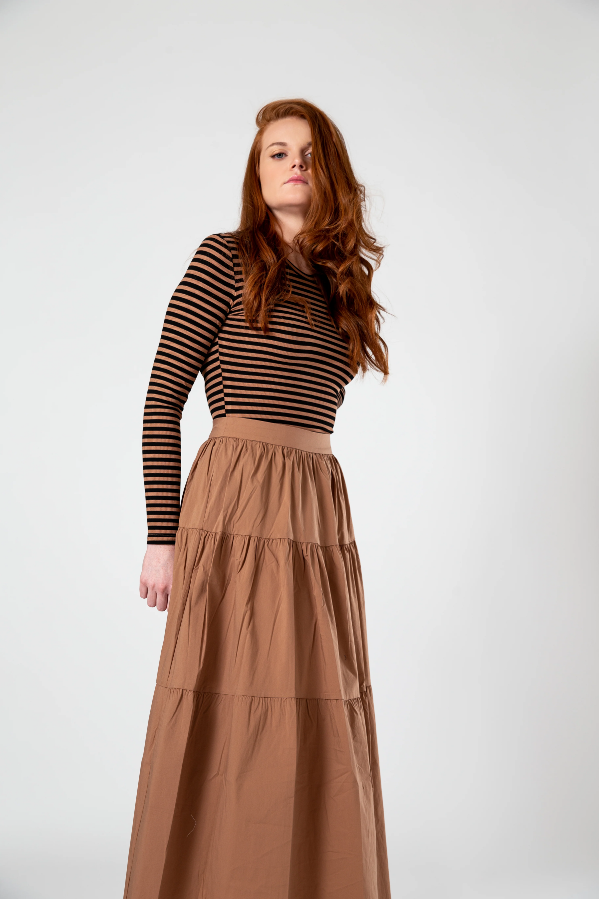 brown peasant skirt