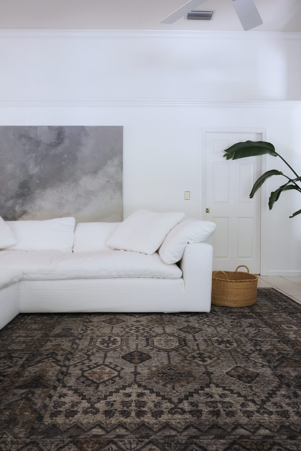 cloud sectional sofa white color