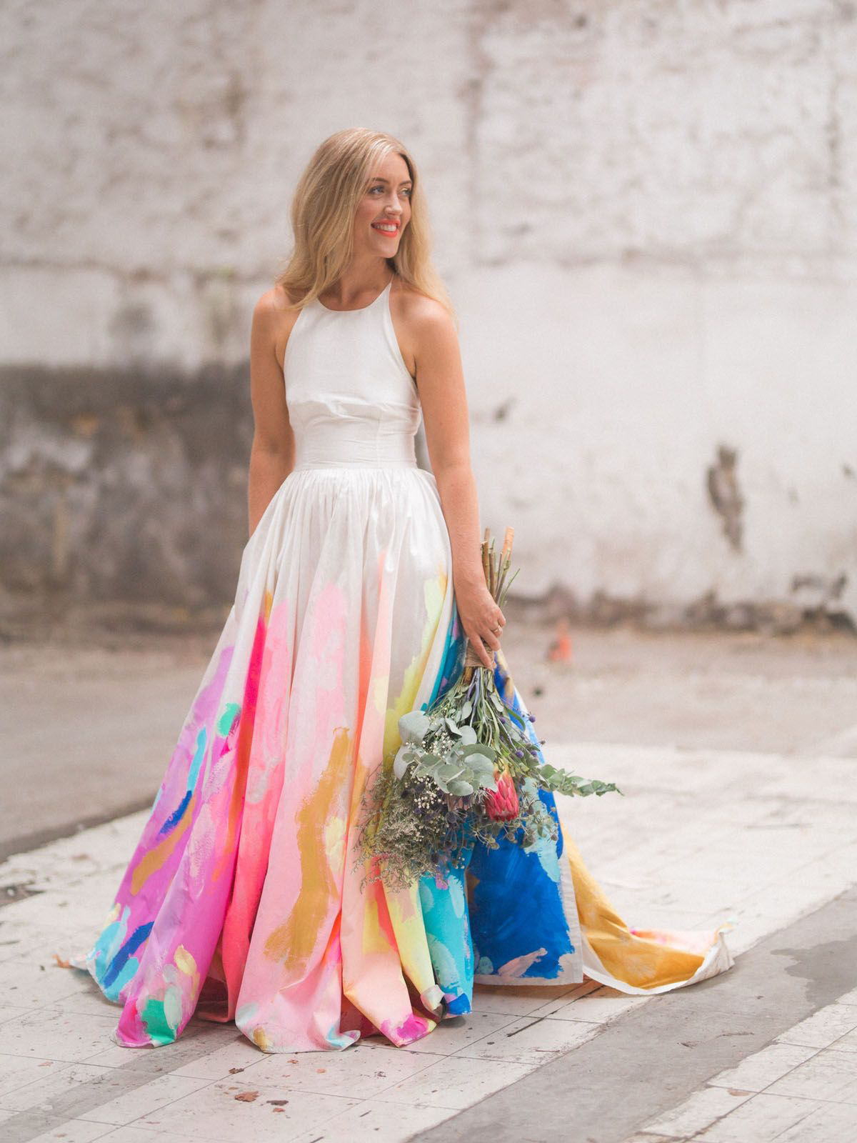 colorful wedding gowns