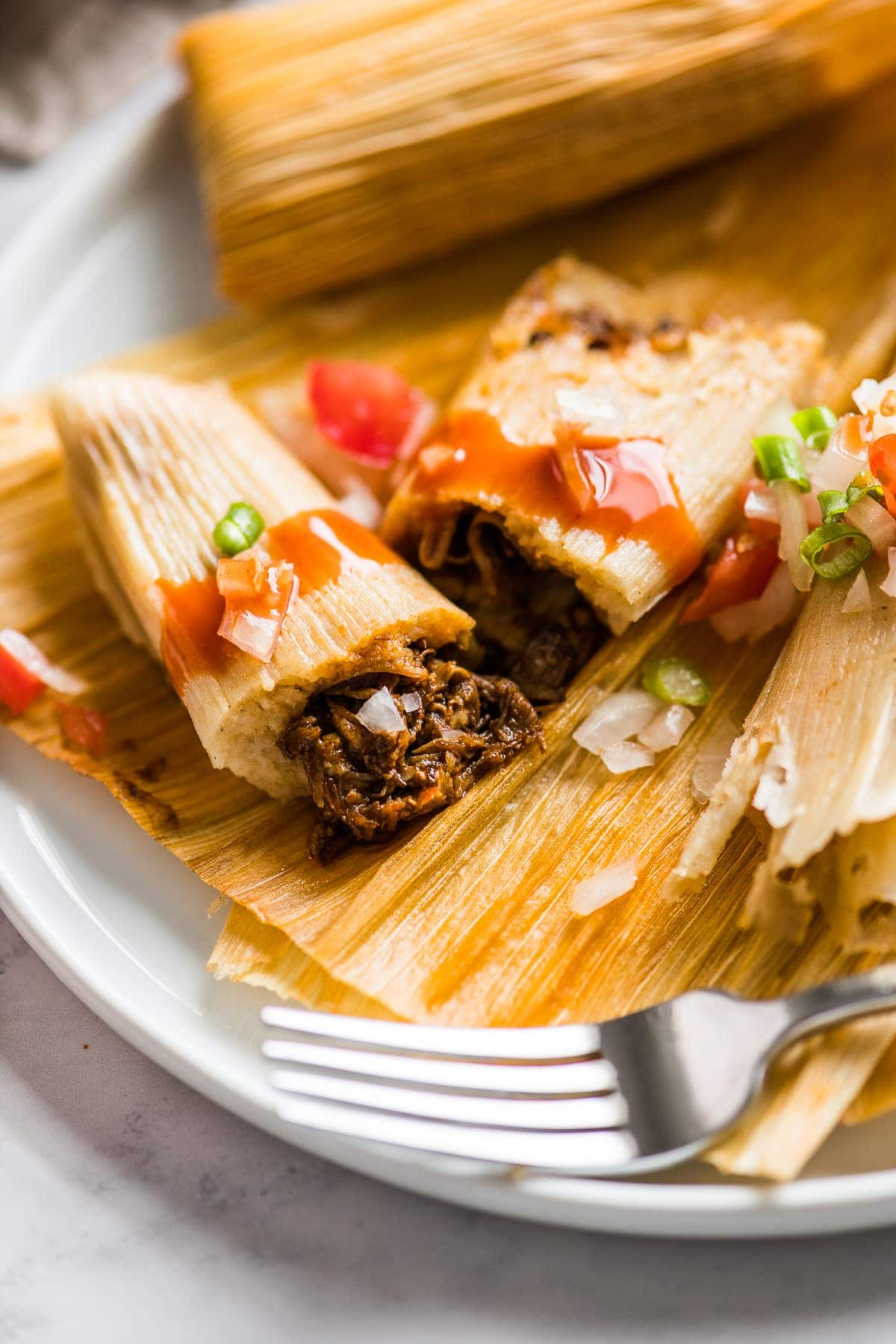 cooked stuffed tamales