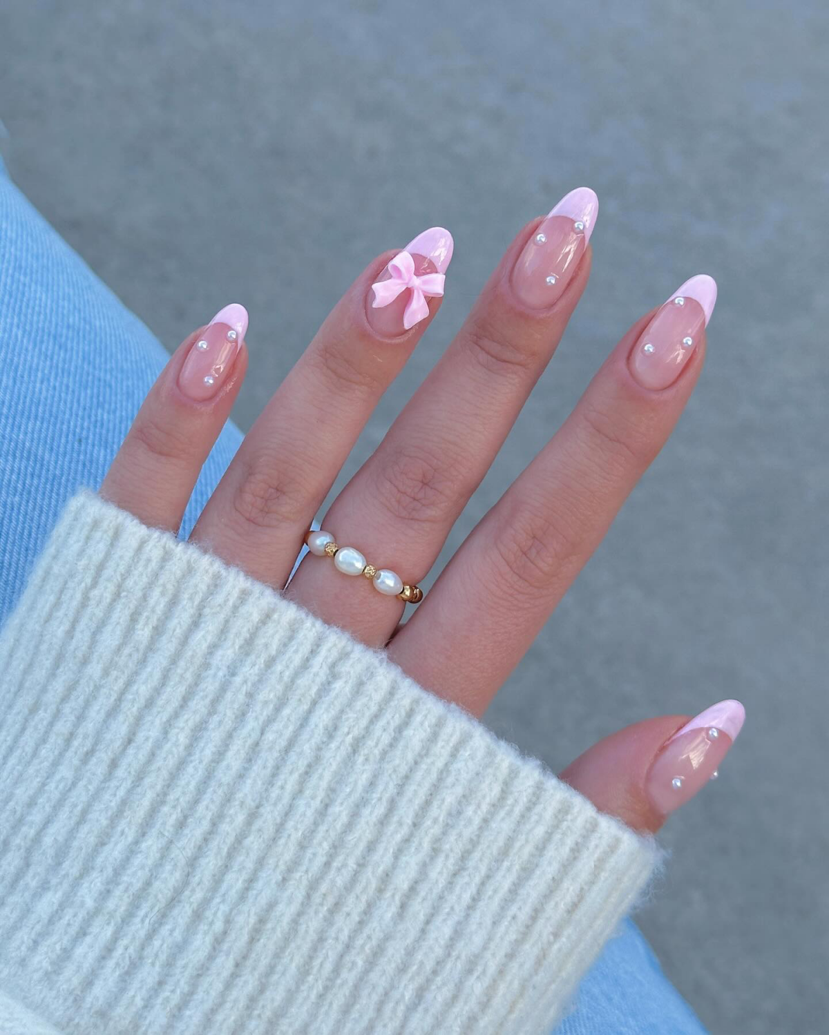 coquette pink nails