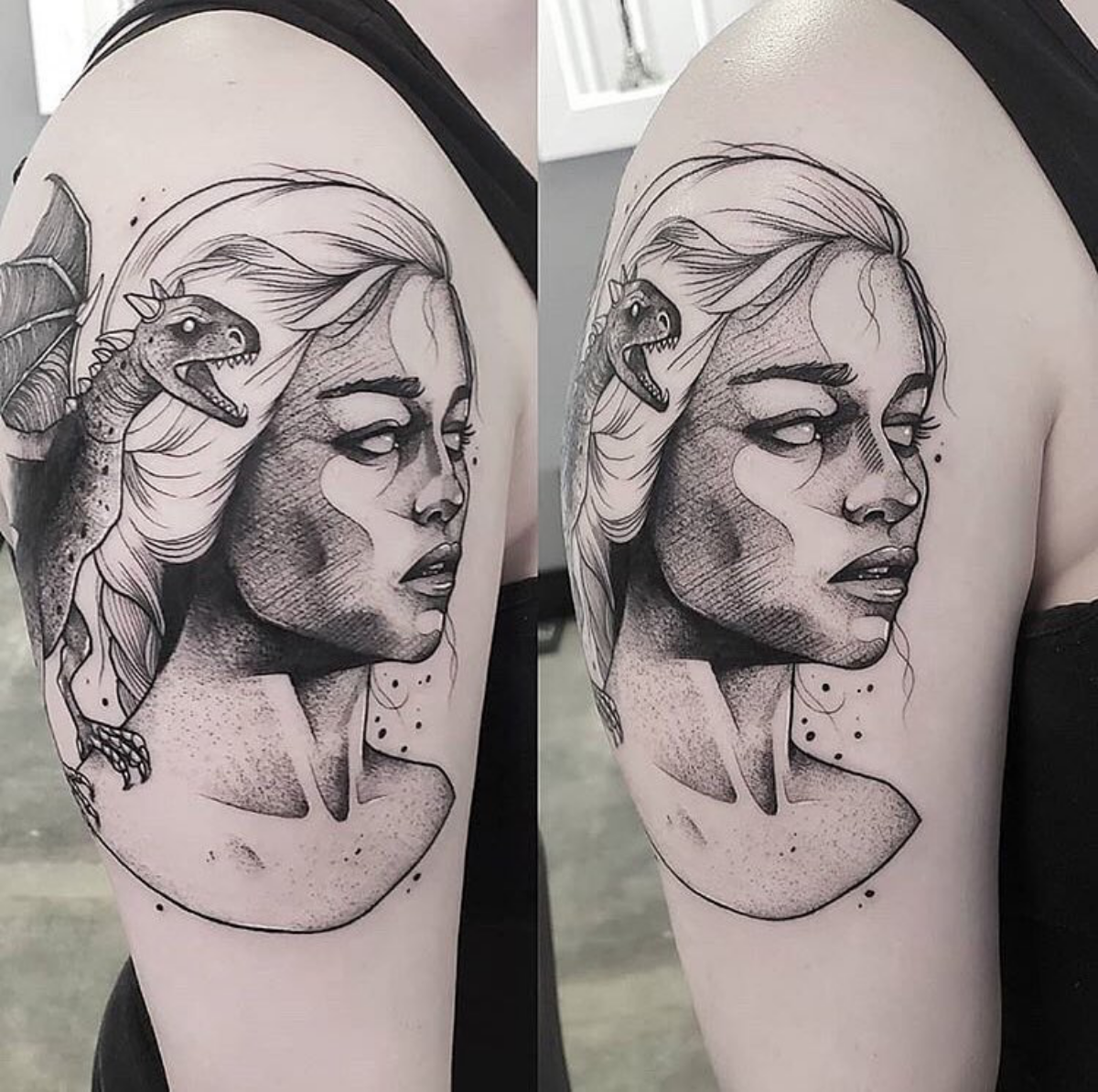 daenerys and drogon tattoo