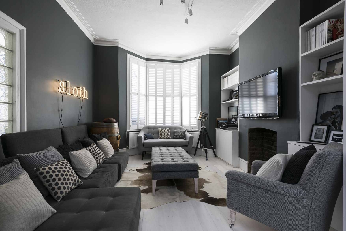 dark grey sofa colour scheme ideas