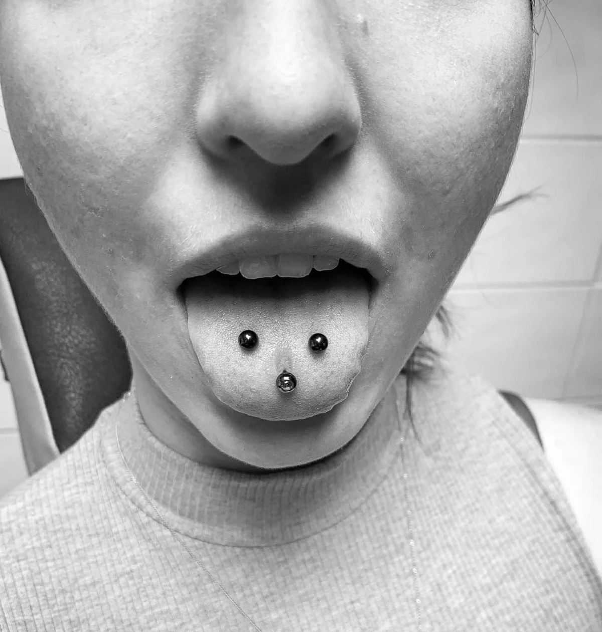 different tongue piercings triple tongue piercings