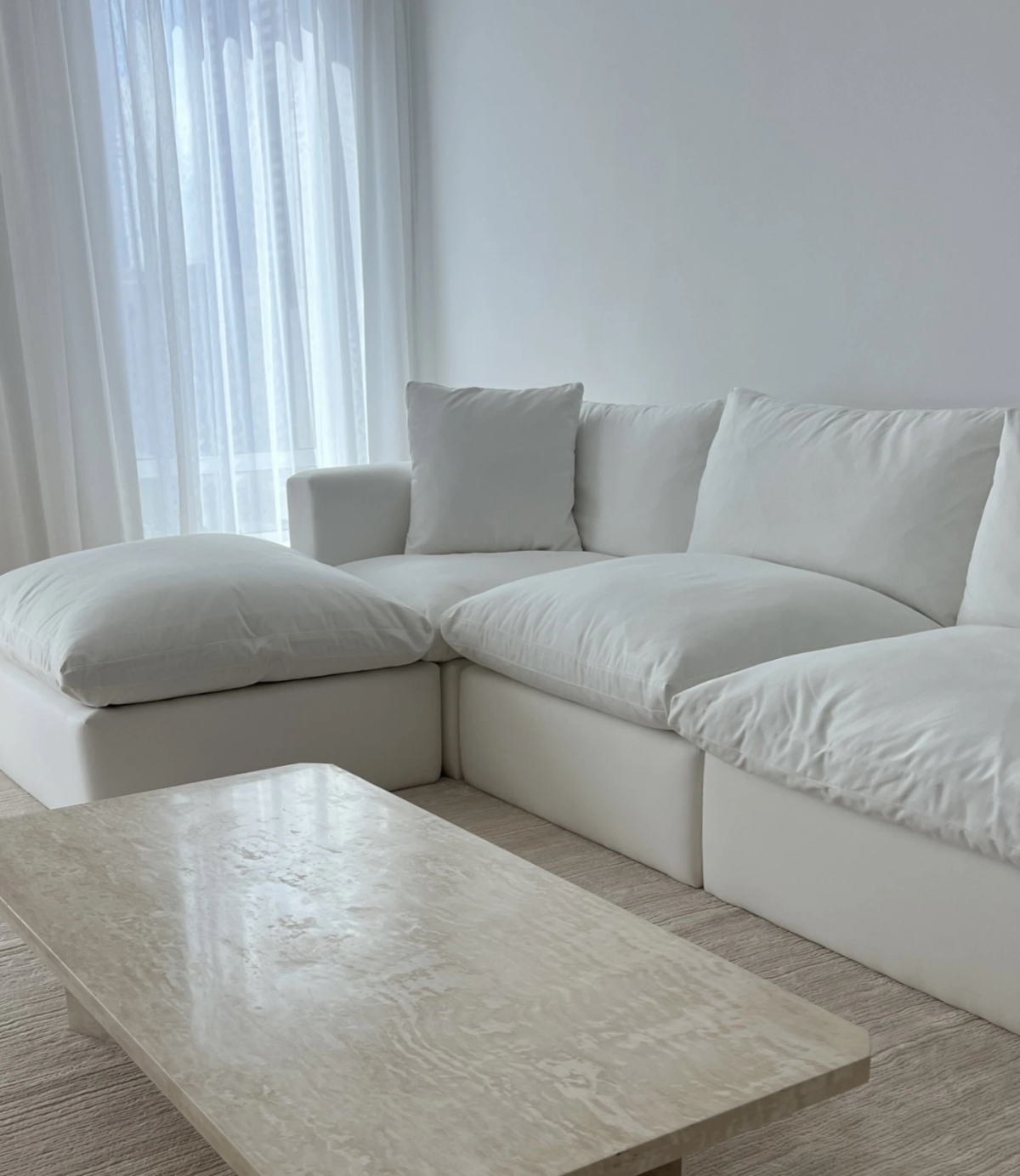 floating cloud sofa in white