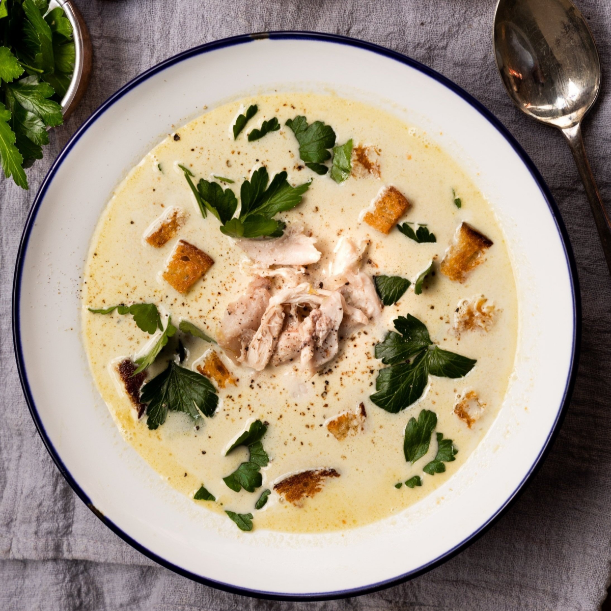 french soups creamy chicken soup