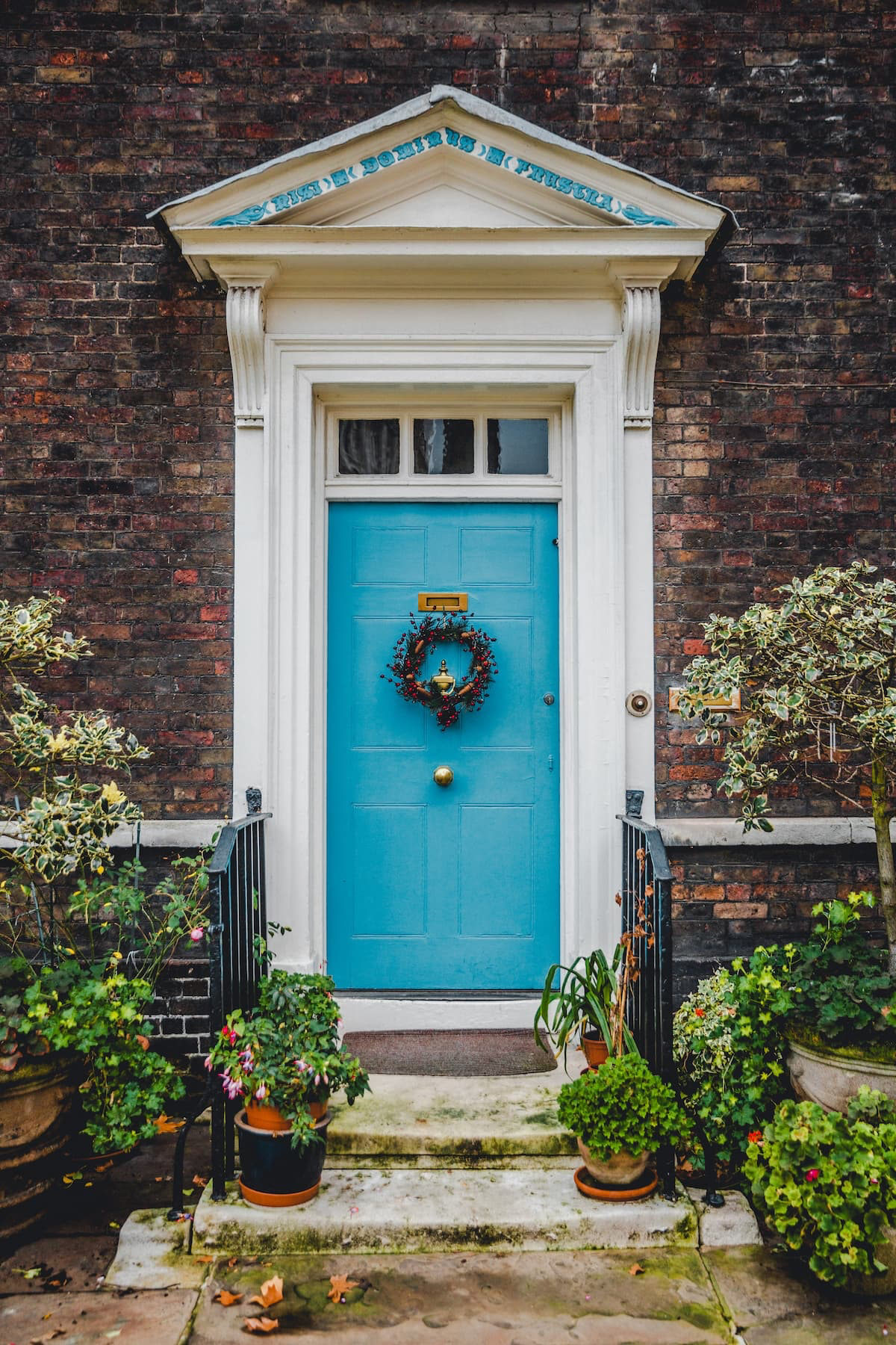 front door blue colors