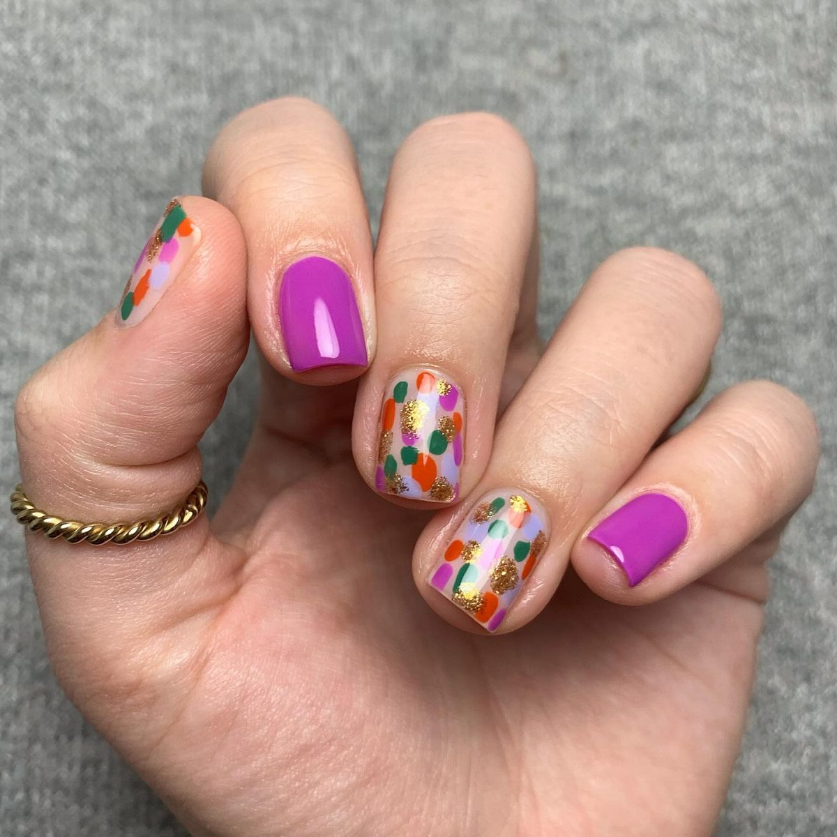 fun colorful nail design