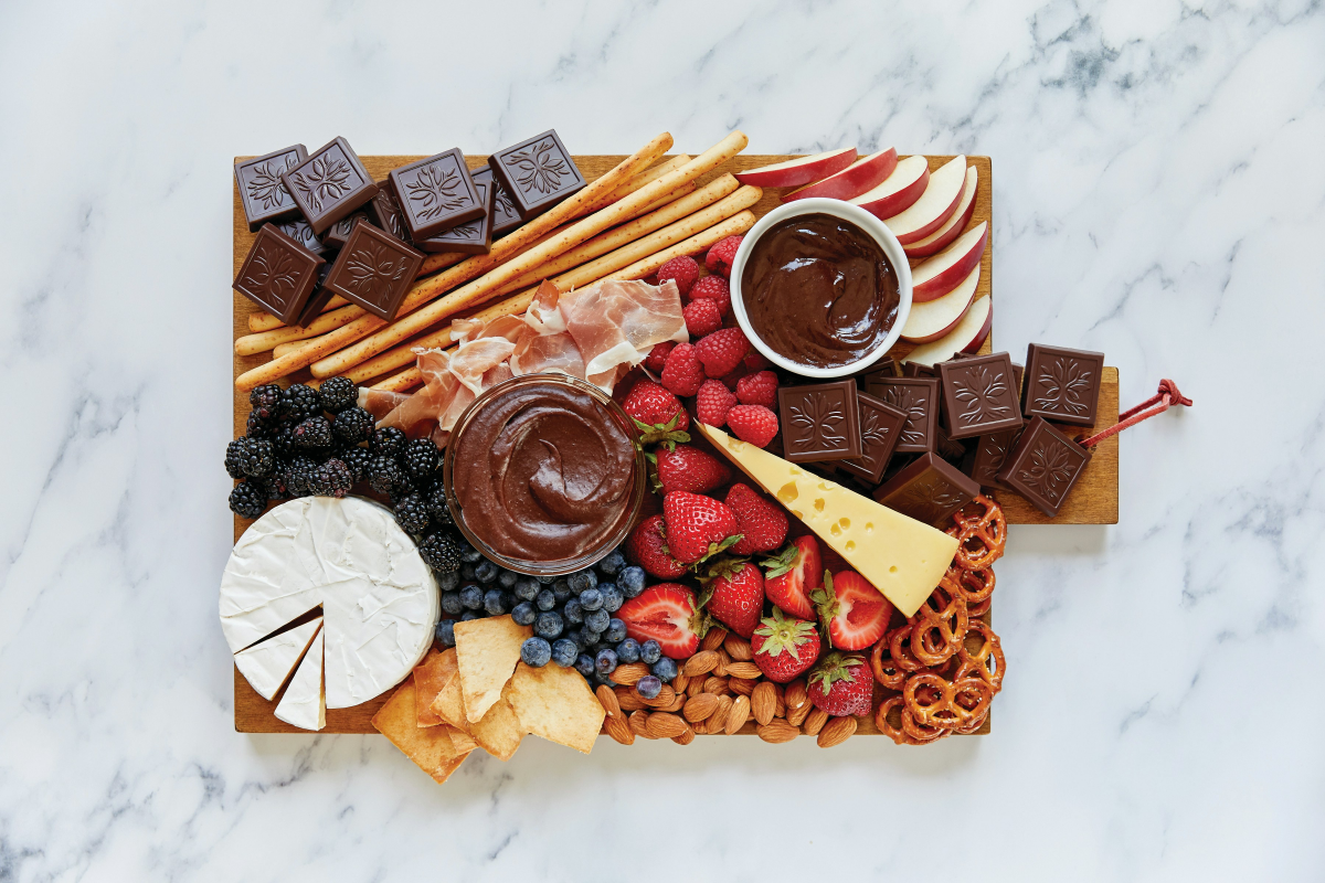 galentines day dinner sweets board