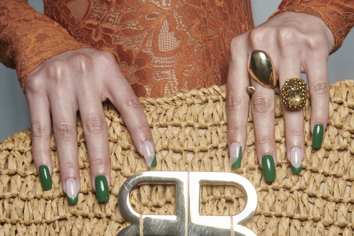 gel colors for nails 2024 green