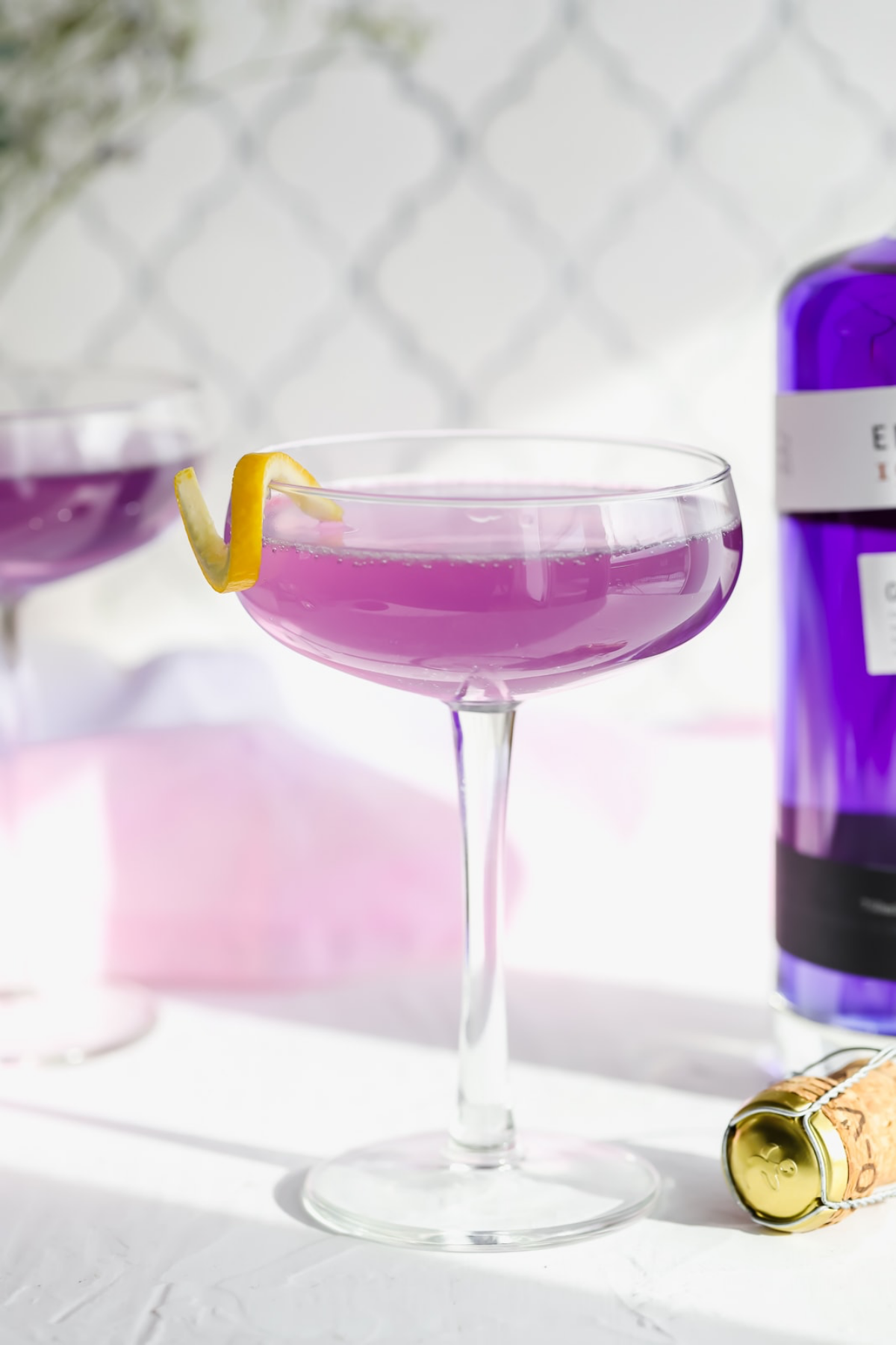 lavender french 75 drink