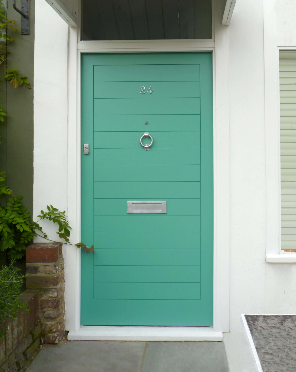modern green front door