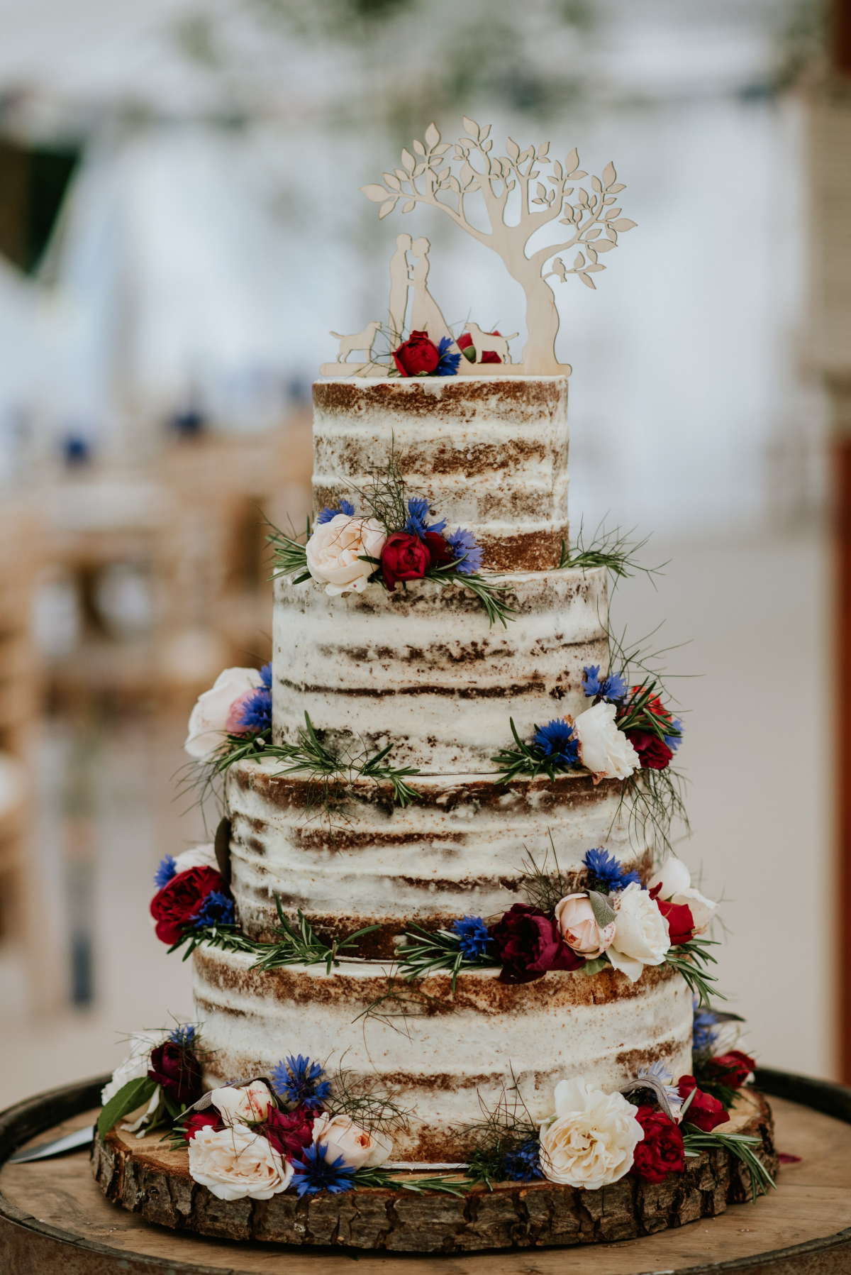 naked wedding cake 4 tier