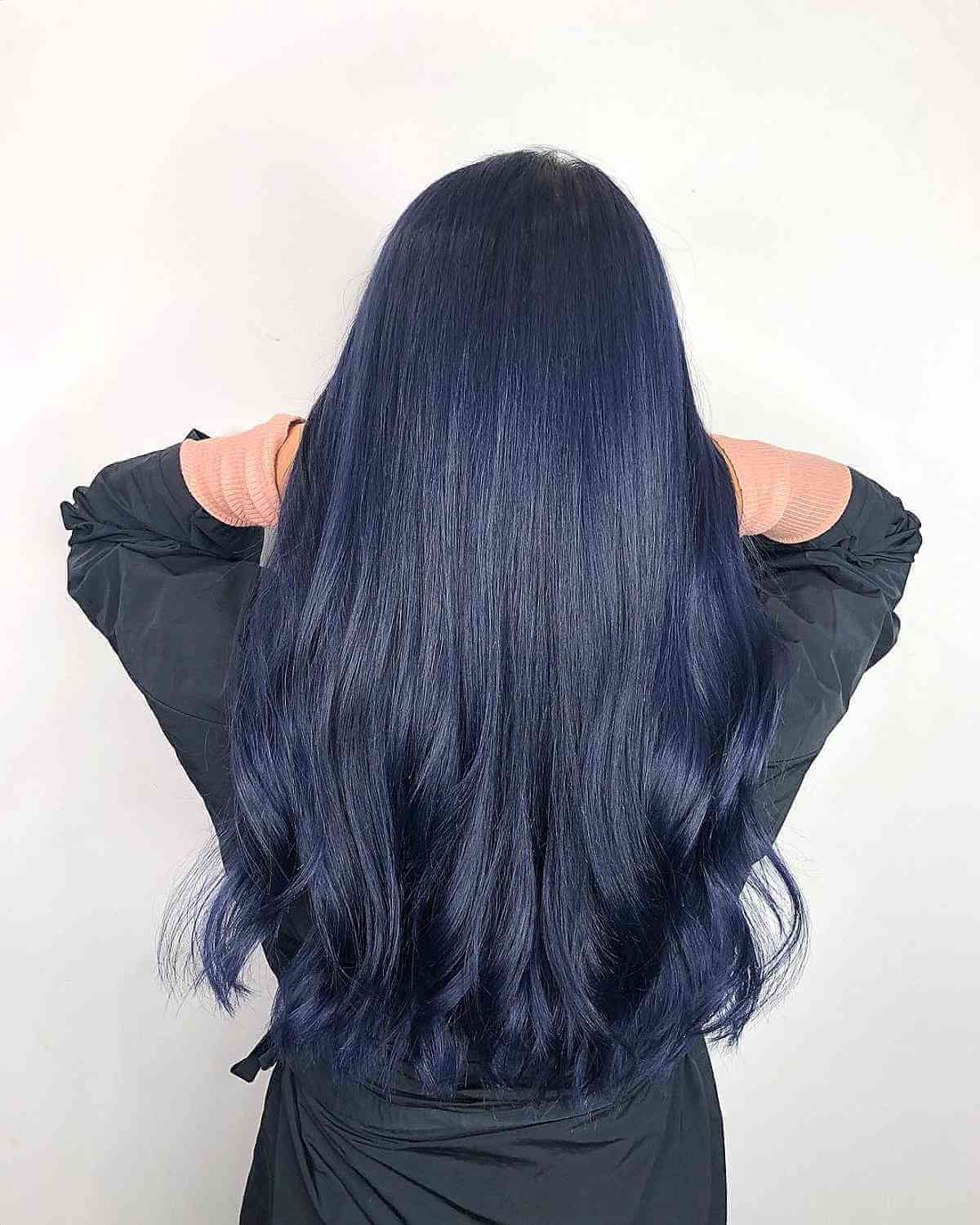 natural blue black hair