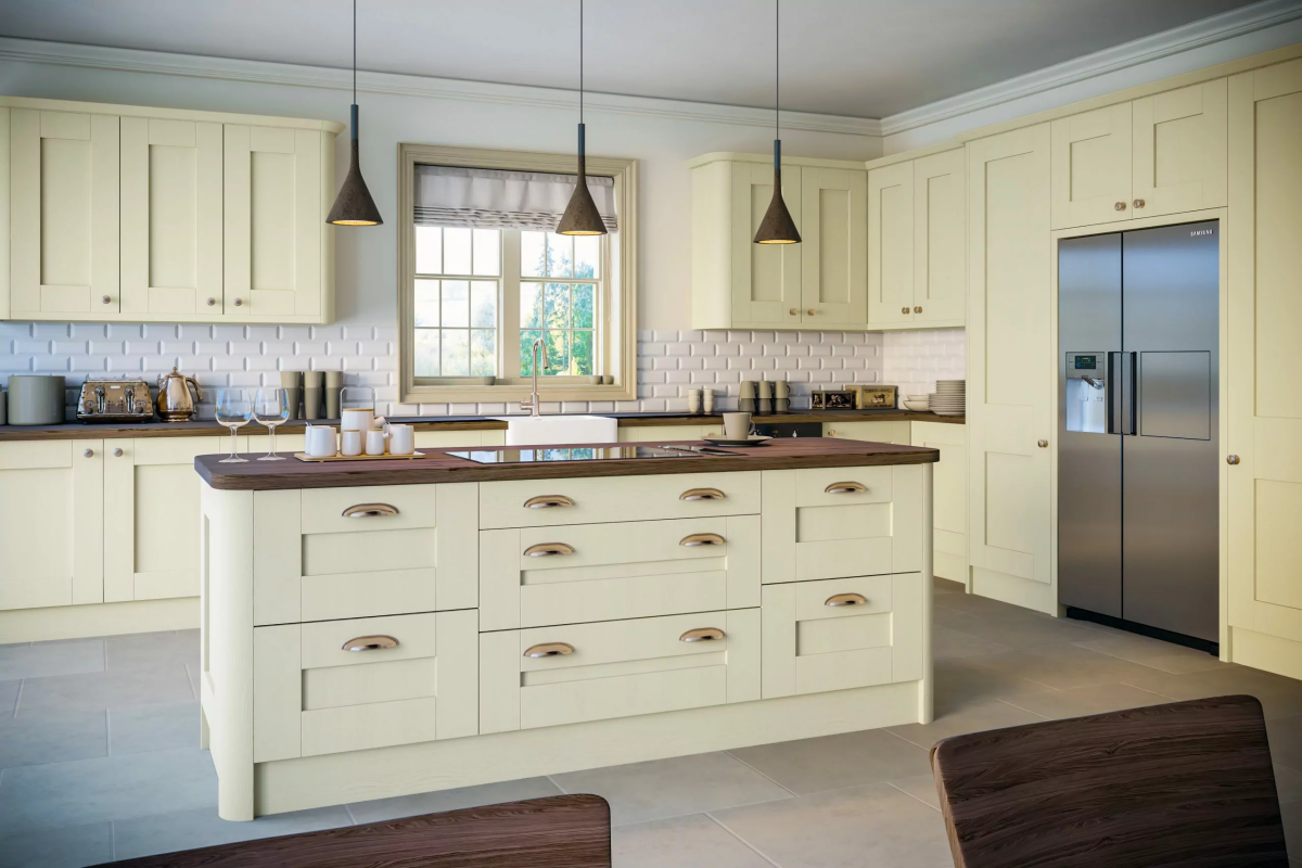 natural cream kitchen cabinets