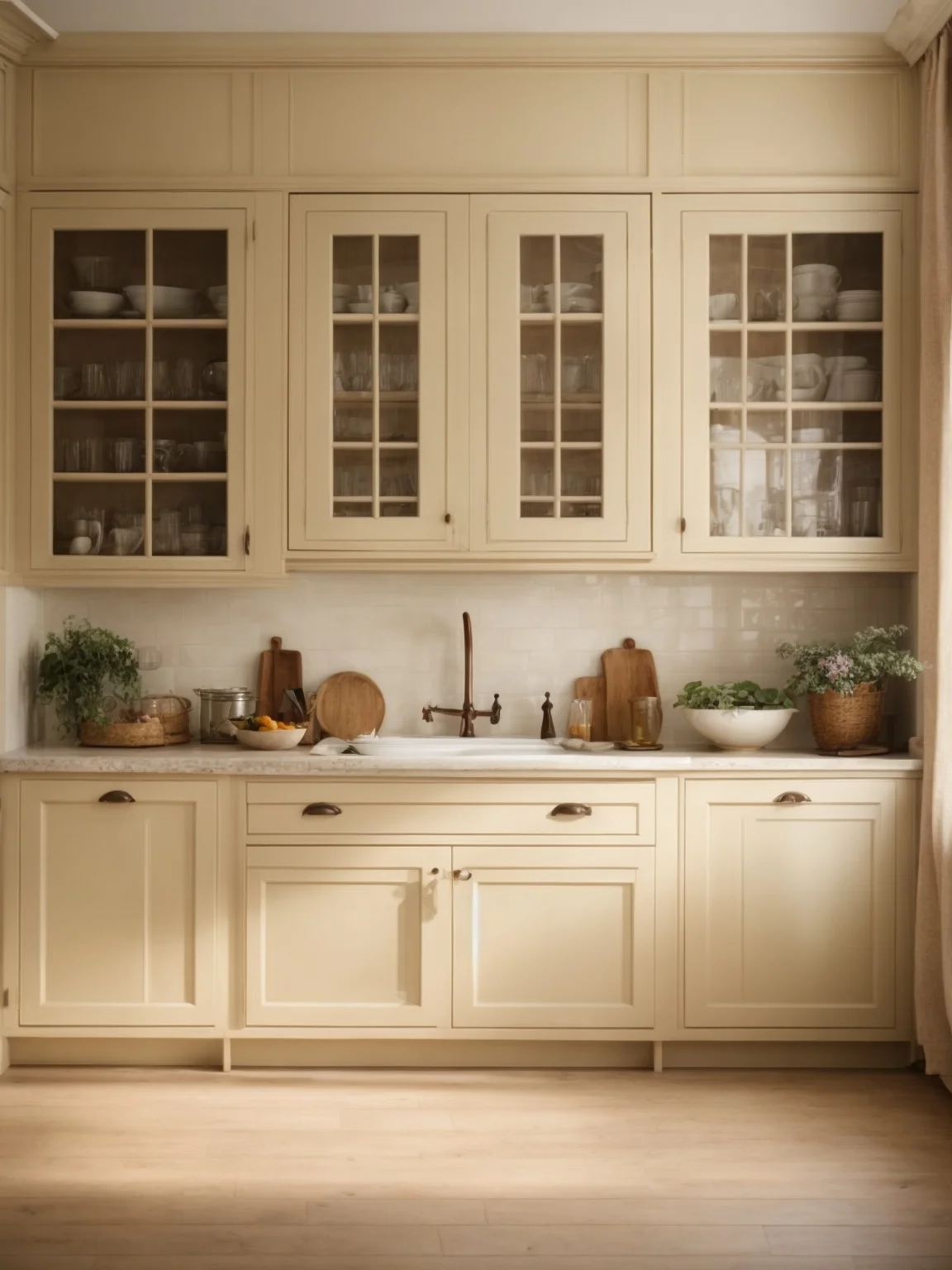 neutral kitchen wall colors with cream cabinets