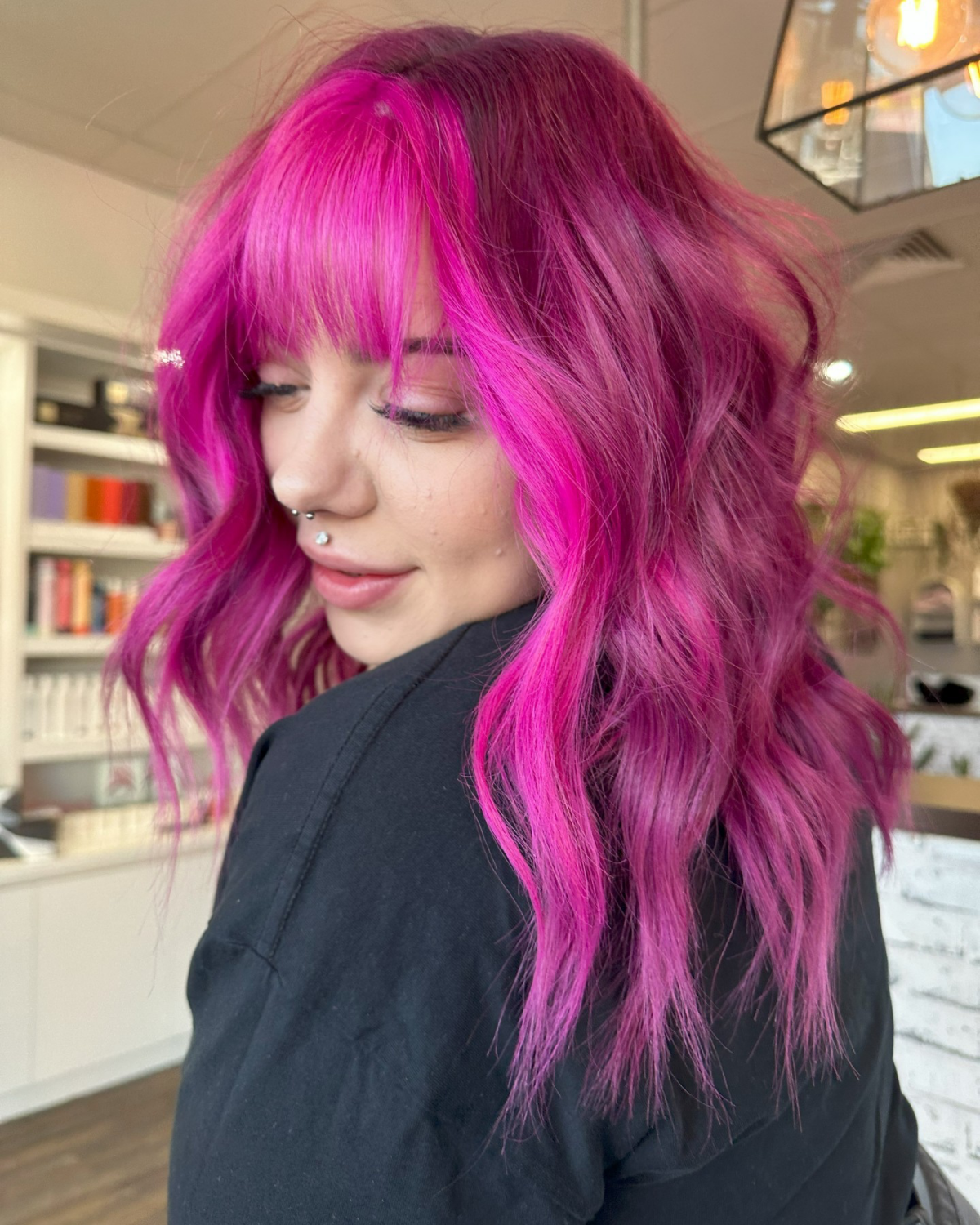 pink hairstyle