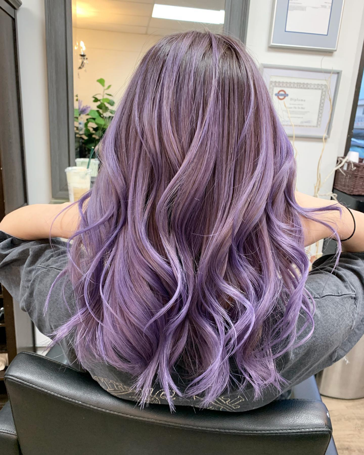 purple ombre hair ash purple hair color