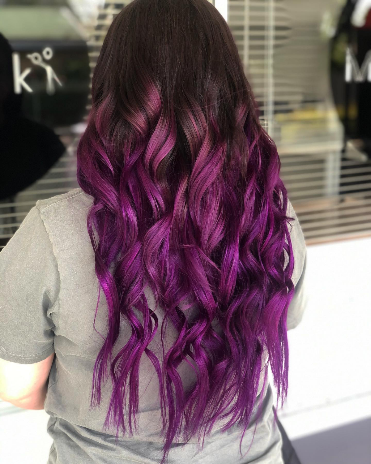 purple ombre hair brown hair with purple ombre