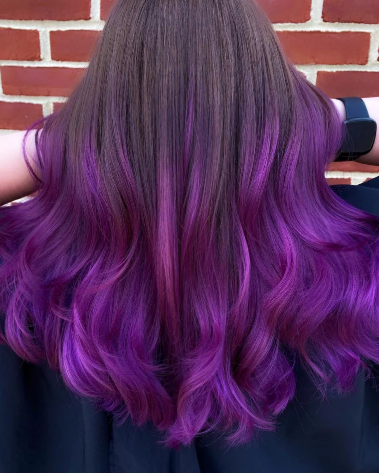 purple ombre hair ombre inpurple on brown hair