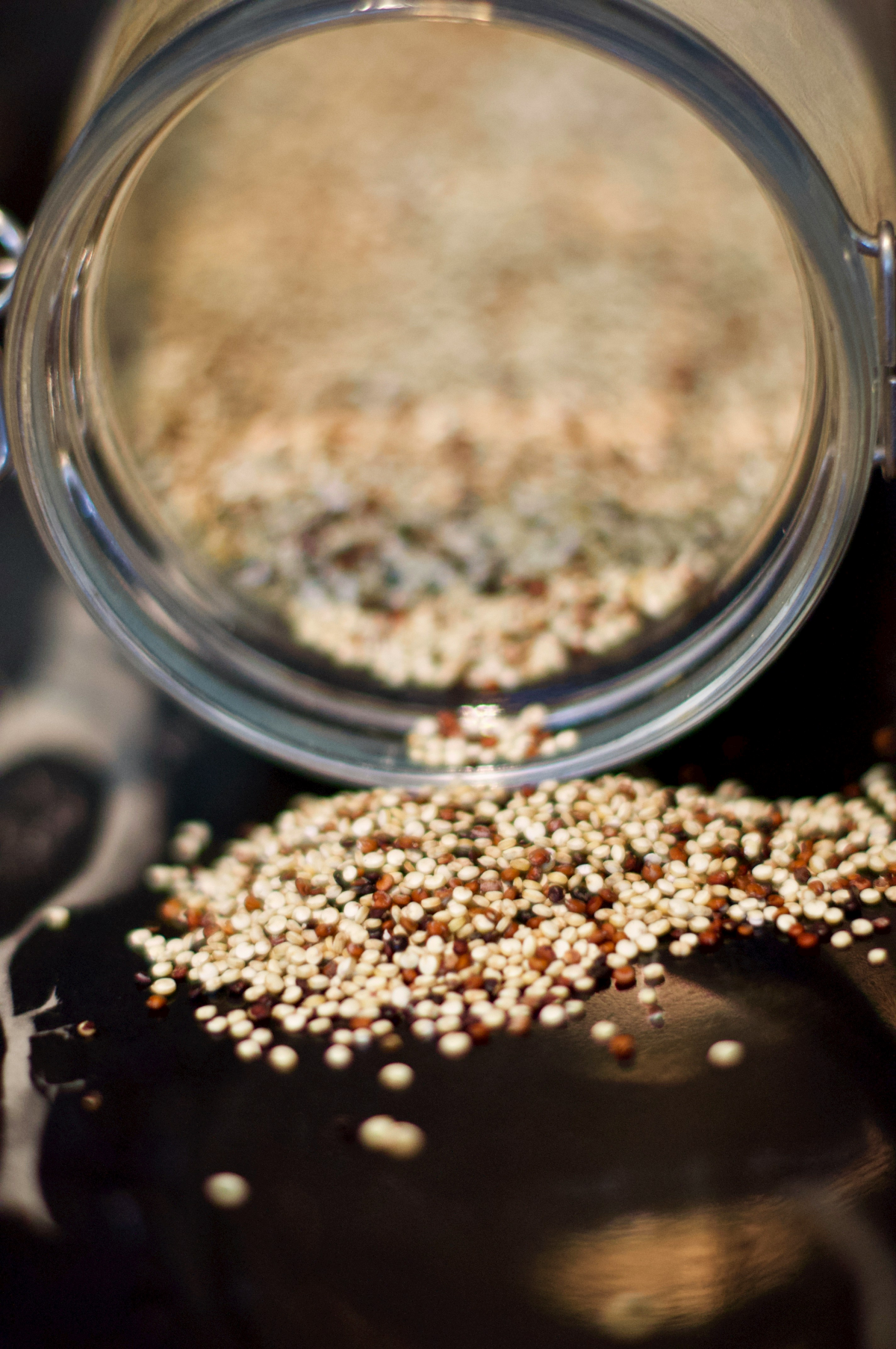 quinoa in jar