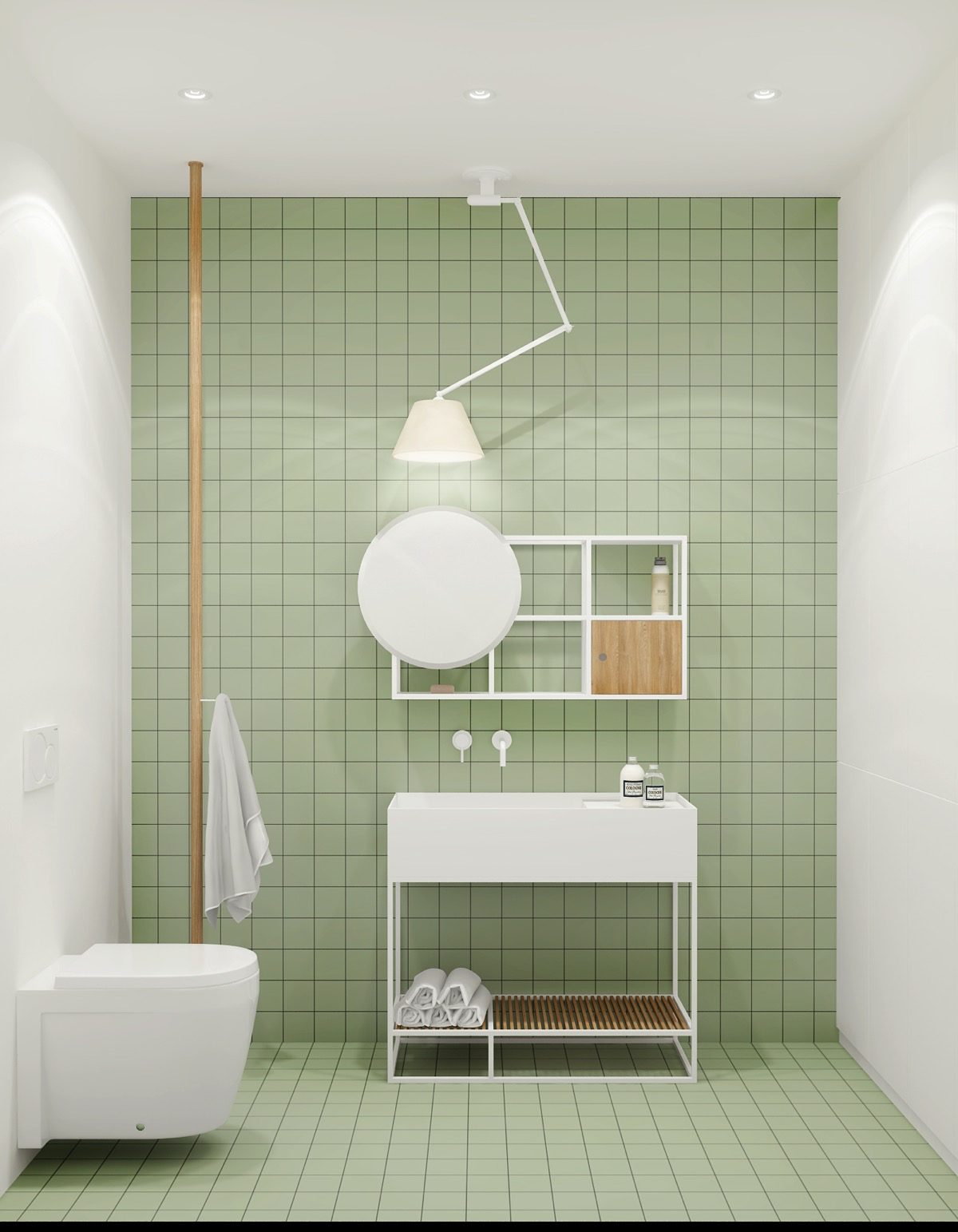 sage green bathroom