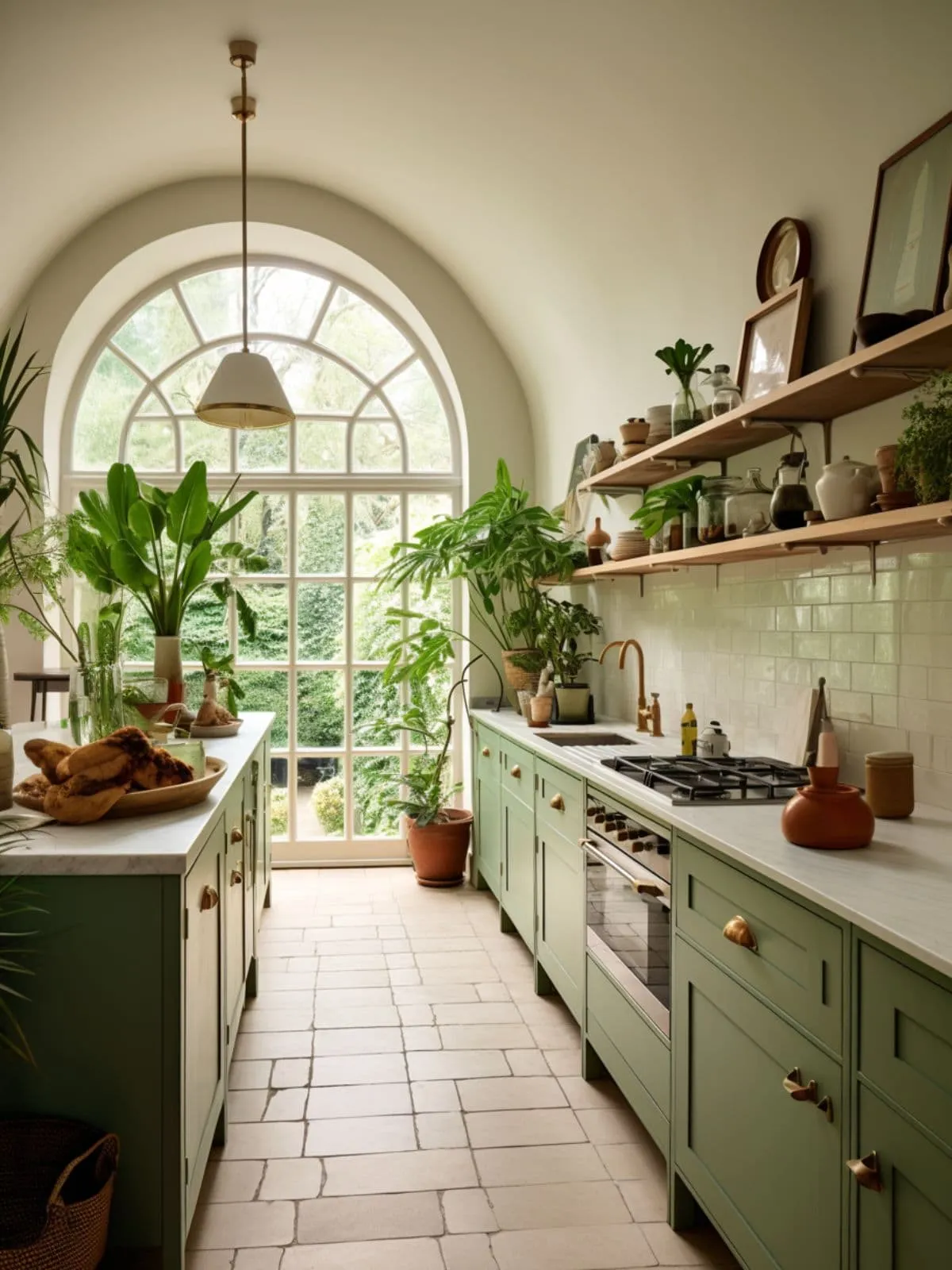 sage green kitchen