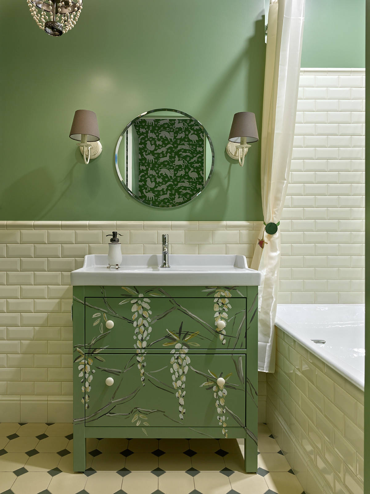 sage green paint bathroom