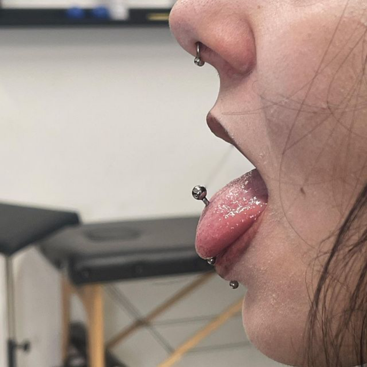 side pierced tongue