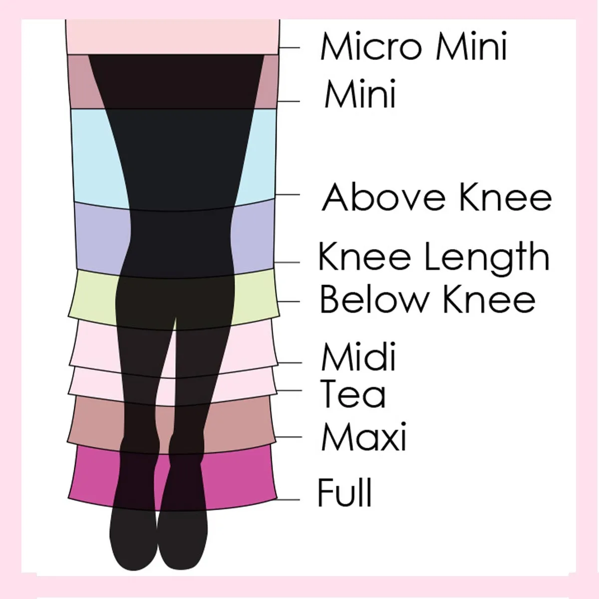 skirt lengths diagram