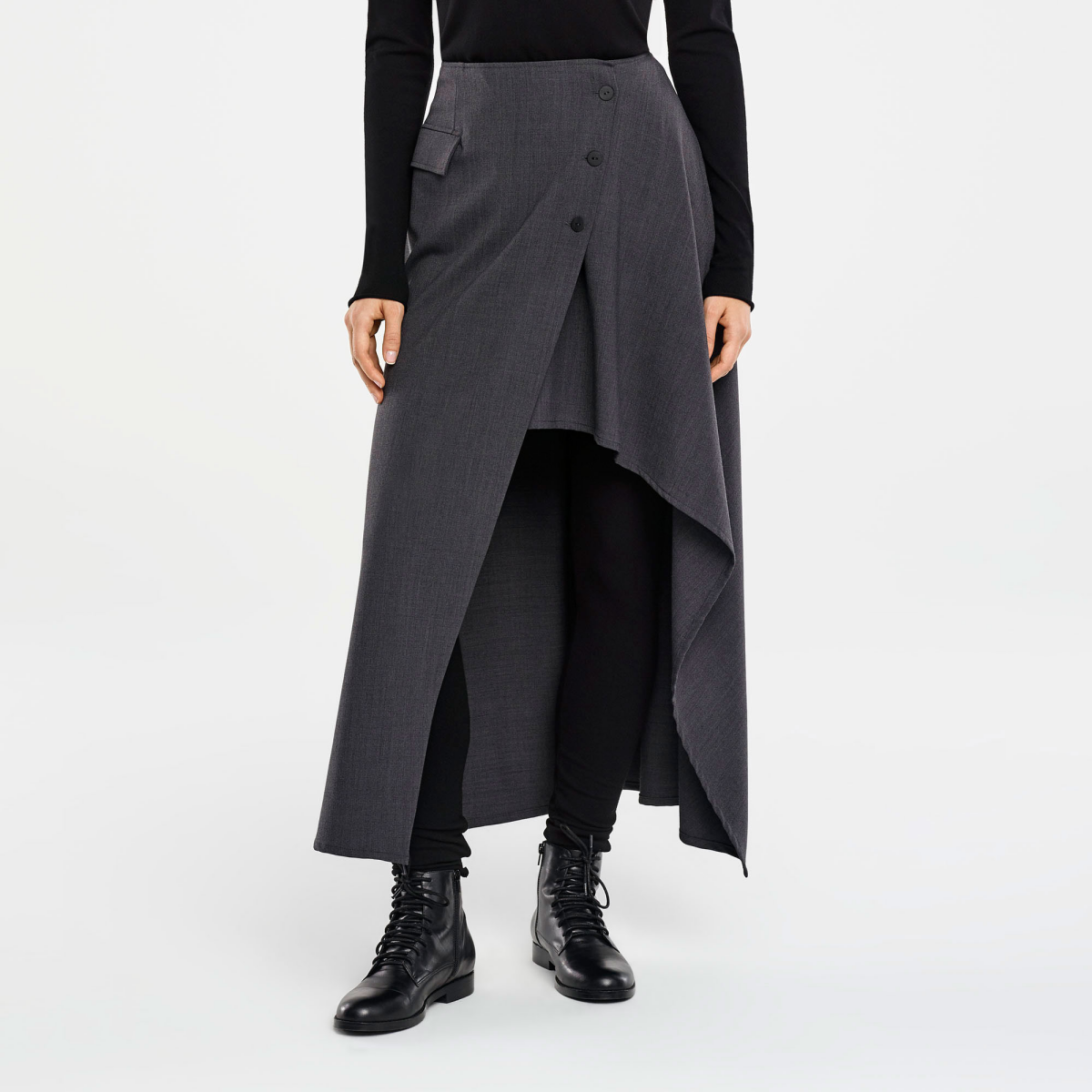 skirt styles asymmetrical skirt in gray