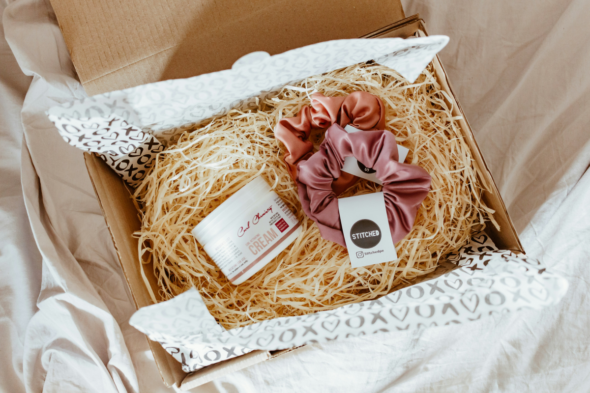 subscription box with scrunchies